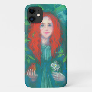 Capa Para iPhone Da Case-Mate Criança da floresta, menina cabeleira vermelha, to