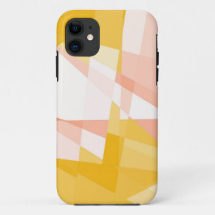 Capa Para iPhone Da Case-Mate Cristal de cubismo amarelo, rosa e branco, sem cos