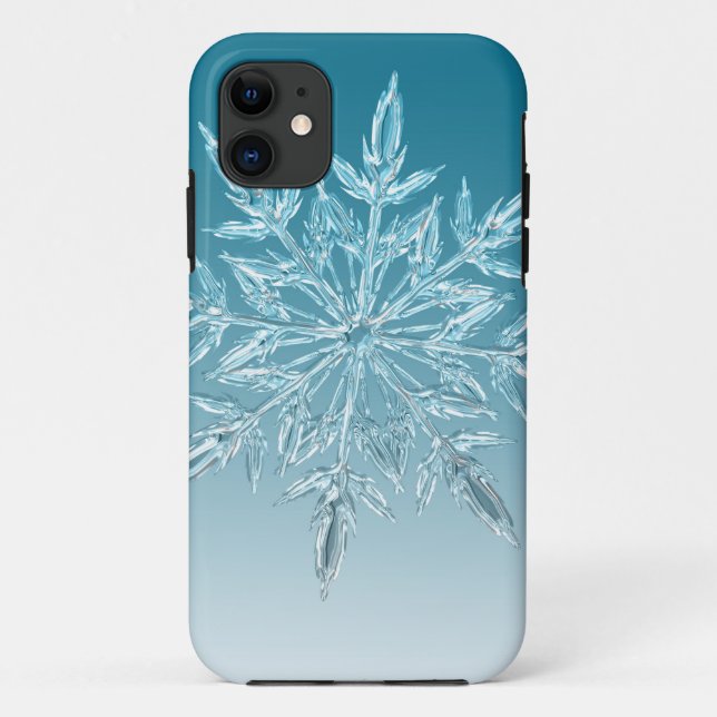 Capa Para iPhone Da Case-Mate Cristal do floco de neve (Verso)