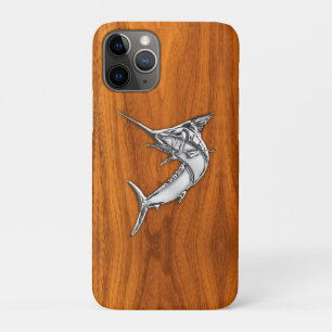 Capa Para iPhone Da Case-Mate Cromo como Marlin no Decor de Grãos de Madeira Te