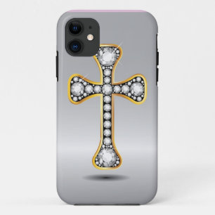 Capa Para iPhone Da Case-Mate Cruz cristã com as pedras do "diamante"