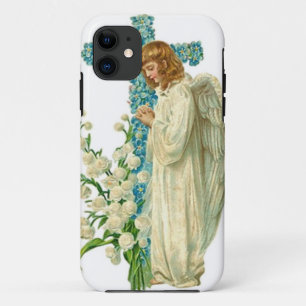 Capa Para iPhone Da Case-Mate Cruz cristã florescida azul
