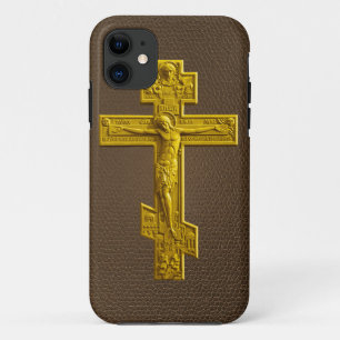 Capa Para iPhone Da Case-Mate Cruz ortodoxo russo dourada
