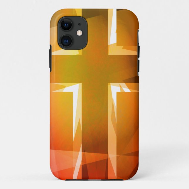 Capa Para iPhone Da Case-Mate Cruz religiosa vermelha e amarela (Verso)