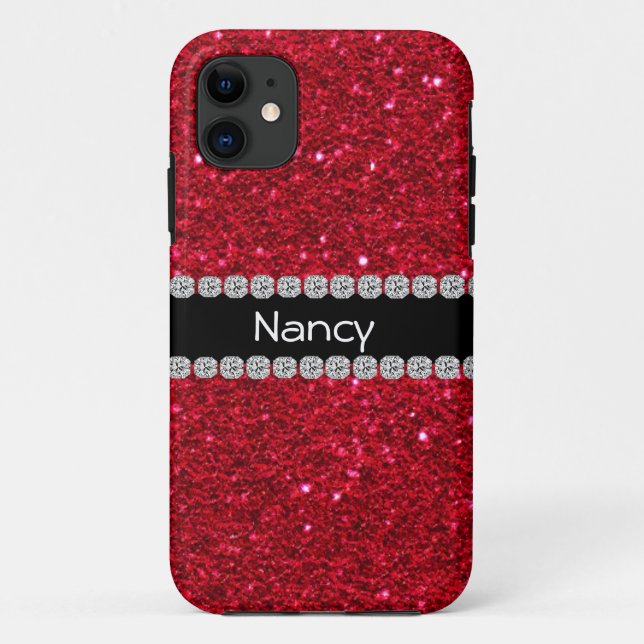Capa Para iPhone Da Case-Mate Crystal & DIAMOND PARECEM RUBY RED IPHONE 5 Case (Verso)