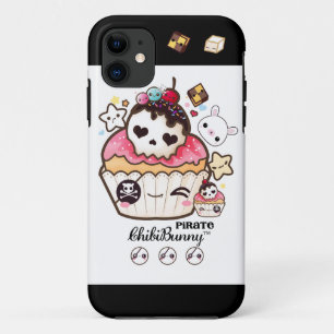 Capa Para iPhone Da Case-Mate Cupcake do crânio do pirata de Kawaii