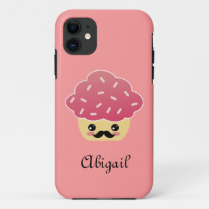 Capa Para iPhone Da Case-Mate Cupcake Rosa Kawaii com bigode