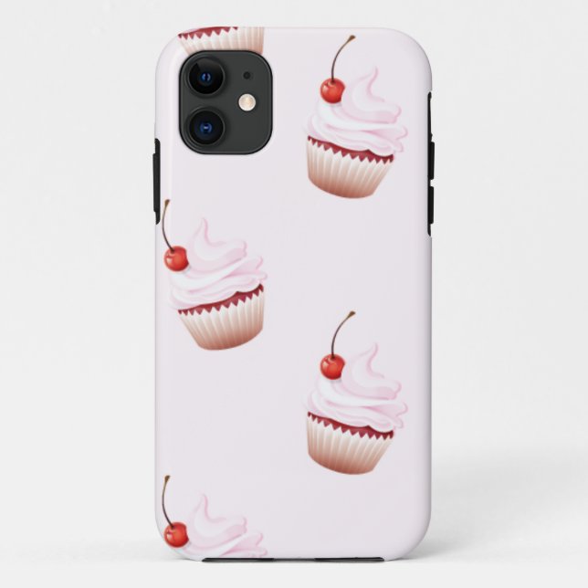 Capa Para iPhone Da Case-Mate cupcakes de cerejas (Verso)