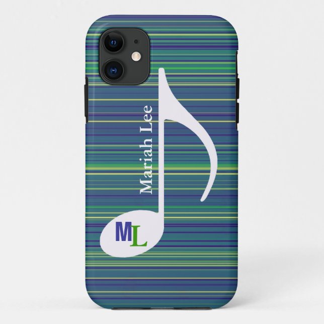 Capa Para iPhone Da Case-Mate custom music note / stripes (Verso)