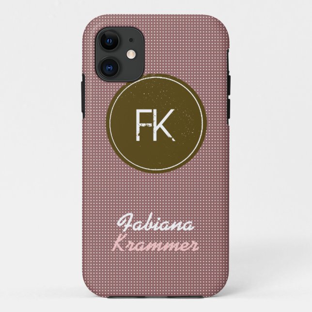Capa Para iPhone Da Case-Mate custom name and initials (Verso)