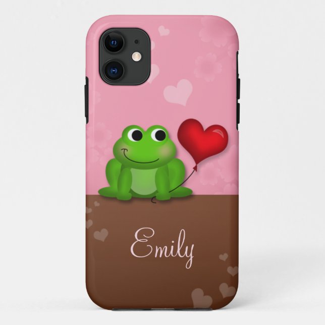 Capa Para iPhone Da Case-Mate Cute Froggy Heart Balloon iPhone 5 Case (Verso)