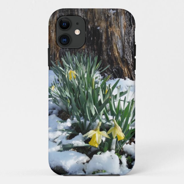 Capa Para iPhone Da Case-Mate Daffodilos amarelos na neve (Verso)