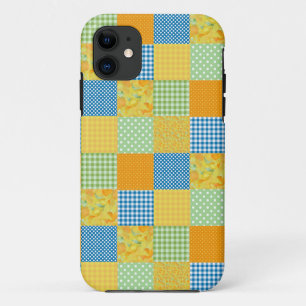 Capa Para iPhone Da Case-Mate Daffodils, Gingham e Polkas Faux Patchwork