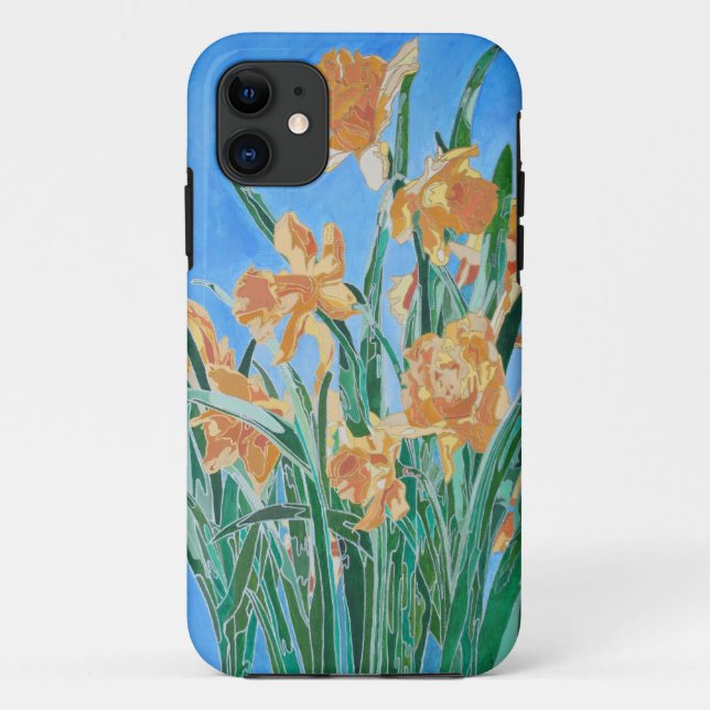 Capa Para iPhone Da Case-Mate Daffodils Ouro Bloqueado Arte de Linha Negrito (Verso)