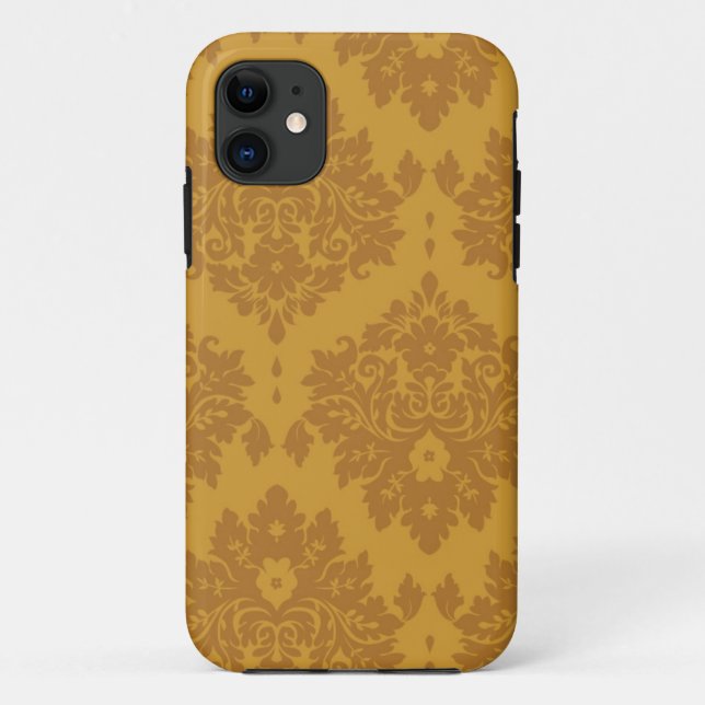 Capa Para iPhone Da Case-Mate Damasco dourado luxuoso (Verso)