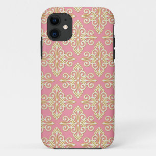 Capa Para iPhone Da Case-Mate Damasco feminino rosa e amarelo