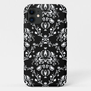 Capa Para iPhone Da Case-Mate Damasco preto e branco