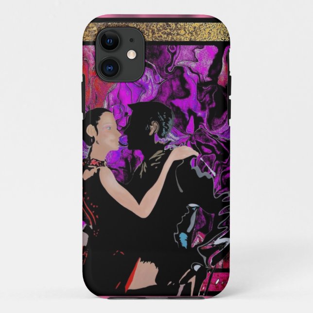 Capa Para iPhone Da Case-Mate Dançarinos românticos do estilo do art deco (Verso)