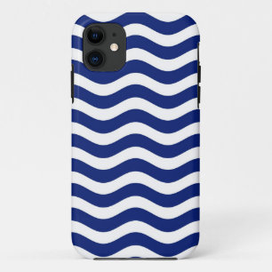 Capa Para iPhone Da Case-Mate Decoração ondulada moderna das listras de azuis