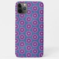 Denim e flores - Gráfico azul roxo