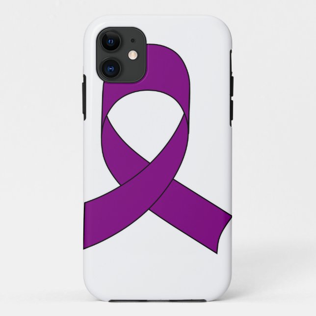 Capa Para iPhone Da Case-Mate Desenho de Fita Roxa (Verso)