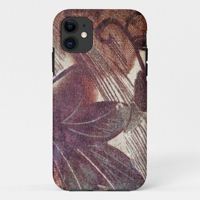 Capa Para iPhone Da Case-Mate Desenho Floral Marrom Abstrato 1 (Verso)