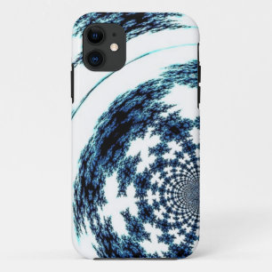 Capa Para iPhone Da Case-Mate Design de Fractal Azul Clássico