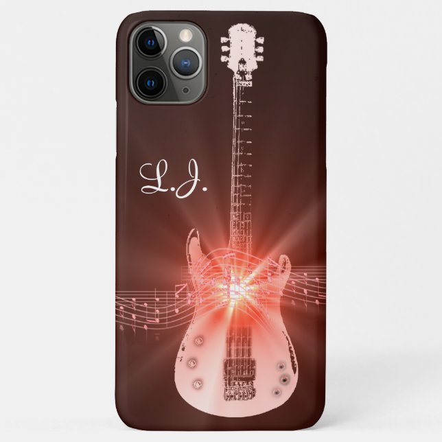 Capa Para iPhone Da Case-Mate Design de tema de guitarra queima personalizado (Verso)
