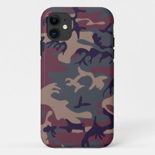 Capa Para iPhone Da Case-Mate Design marrom cinzento vermelho da camuflagem