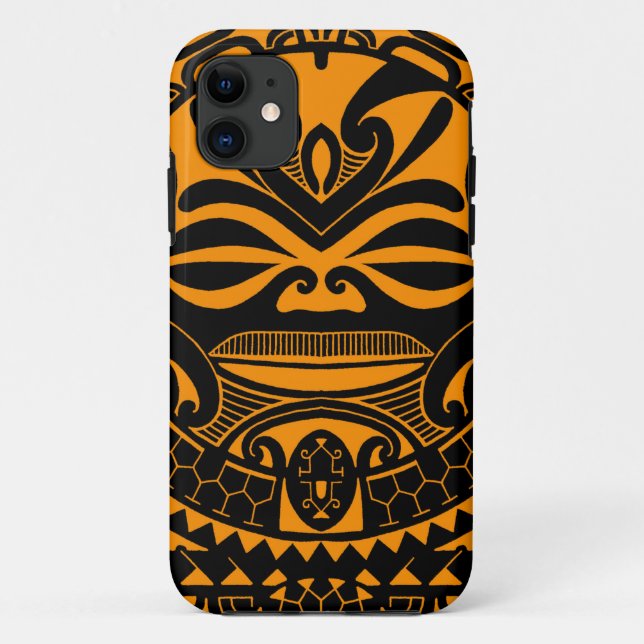 Capa Para iPhone Da Case-Mate Design polinésio da máscara do tiki (Verso)