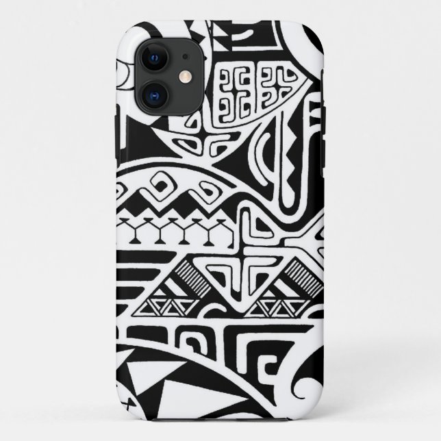 Capa Para iPhone Da Case-Mate "Design tribal polinésio do tatuagem da rocha" (Verso)
