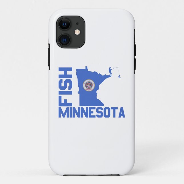 Capa Para iPhone Da Case-Mate Destaque do Estado de Fish Minnesota (Verso)