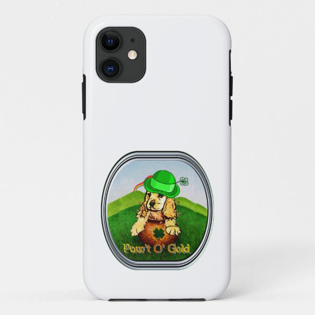 Capa Para iPhone Da Case-Mate Dia de São Patrício do Cocker Spaniel (Verso)