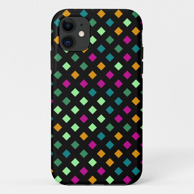 Capa Para iPhone Da Case-Mate Diamante Geométrico abstrato | Quadrados Modernos  (Verso)