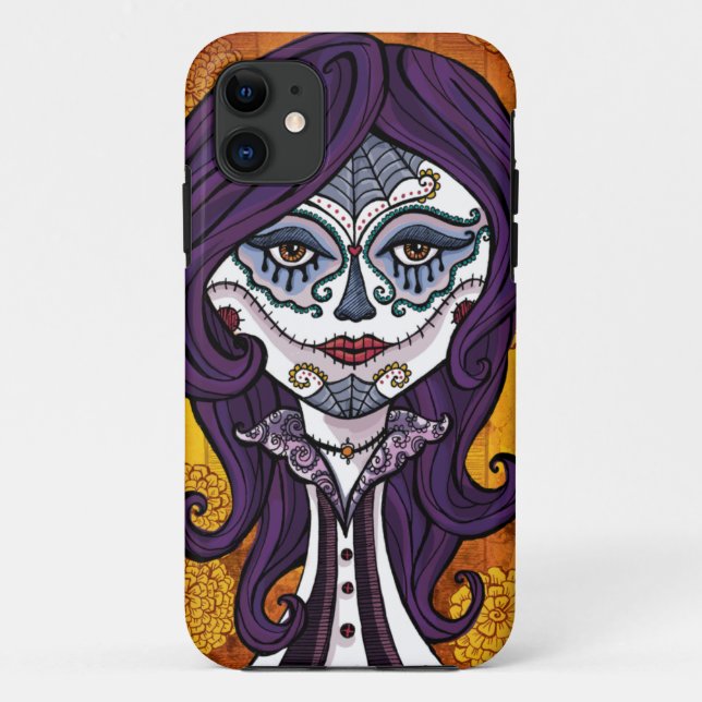 Capa Para iPhone Da Case-Mate Diâmetro de los Muertos iphone4 caso-alaranjado (Verso)