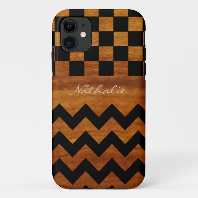 Capa Para iPhone Da Case-Mate divisa e quadrados personalizados (Verso)