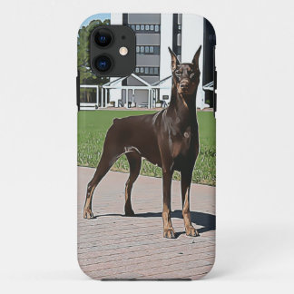 Capa Para iPhone Da Case-Mate Doberman vermelho (v11-1)