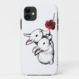 Capa Para iPhone Da Case-Mate Dois coelhos brancos pequenos