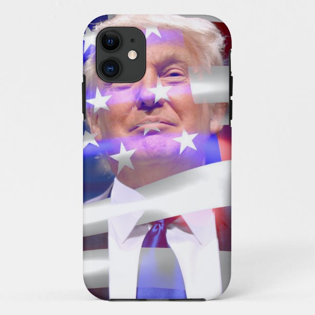 Capa Para iPhone Da Case-Mate donald trump american flag (Verso)