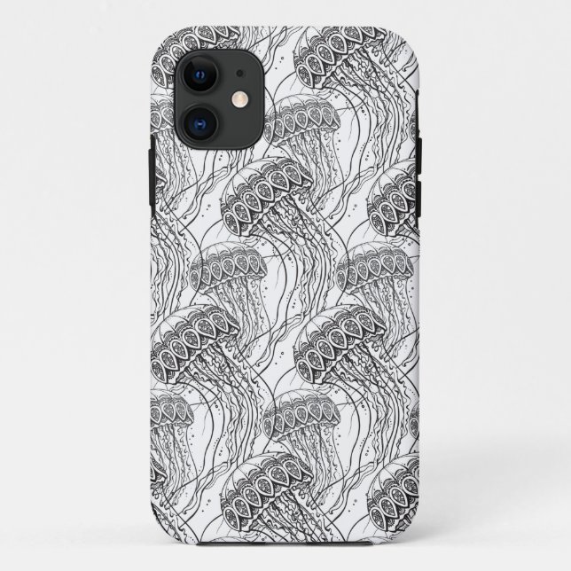 Capa Para iPhone Da Case-Mate Doodle das medusas (Verso)