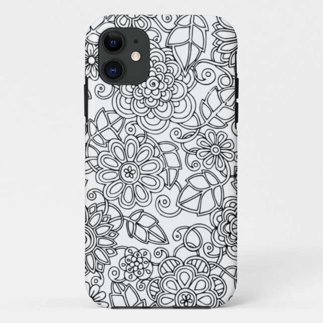 Capa Para iPhone Da Case-Mate Doodle floral étnico (Verso)