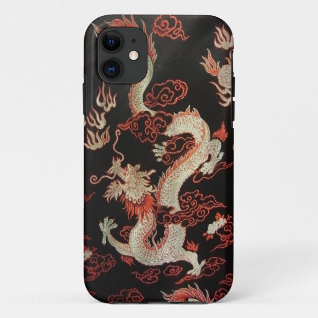 Capa Para iPhone Da Case-Mate Dragão chinês de prata (Verso)
