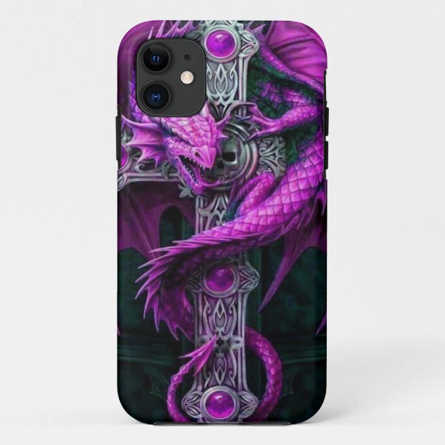 Capa Para iPhone Da Case-Mate Dragão roxo (Verso)