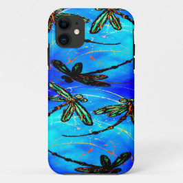 Capa Para iPhone Da Case-Mate Dragonfly Flor Elétrico Azul