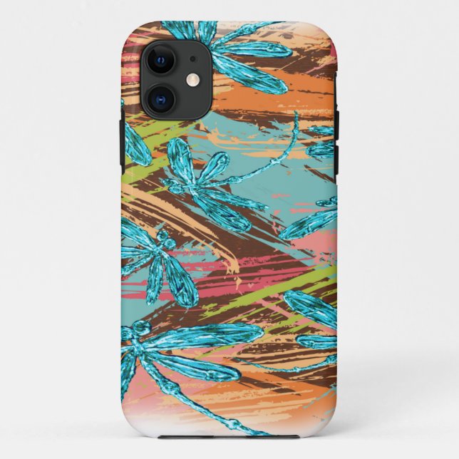 Capa Para iPhone Da Case-Mate Dragonfly Turquoise Splash (Verso)