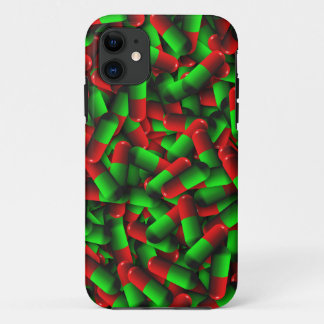 Capa Para iPhone Da Case-Mate drogas de pílulas verdes vermelhas