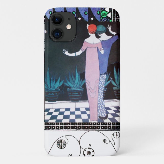 Capa Para iPhone Da Case-Mate DUAS MULHERES NA Moda da Bela Arte NOTURNA (Verso)