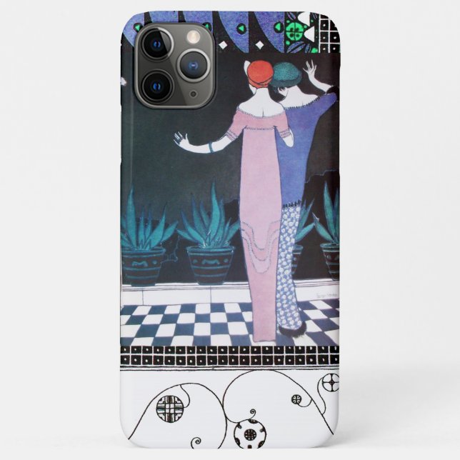 Capa Para iPhone Da Case-Mate DUAS MULHERES NA Moda da Bela Arte NOTURNA (Verso)