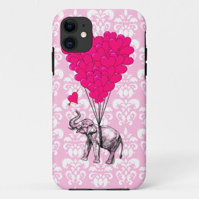 Capa Para iPhone Da Case-Mate Elefante engraçado e úmido rosa (Verso)