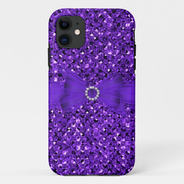 Capa Para iPhone Da Case-Mate Elegante Aparência de prata roxa (Verso)